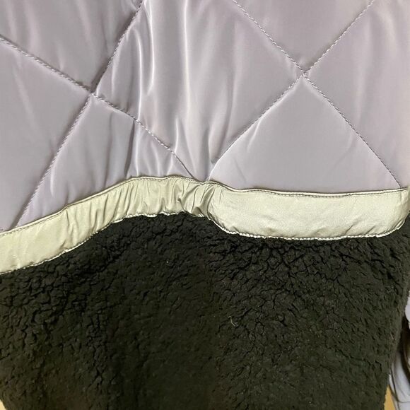 NWT Free people Movement Purple Black quilted sherpa jacket size L retail $298 - Picture 6 of 10
